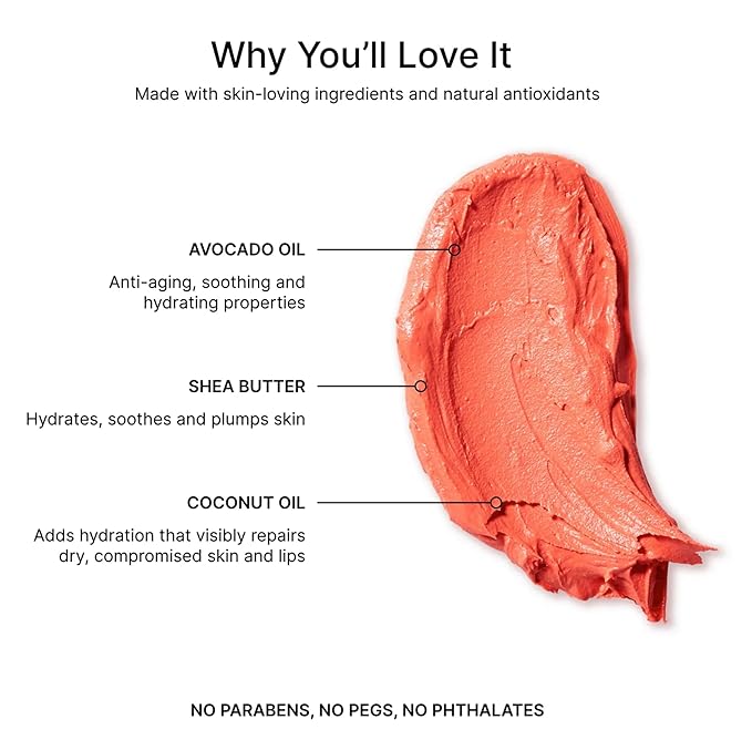 Jillian Dempsey Cheek Tint: Natural Cream Blush, Easy to Blend Makeup with Nourishing, Lasting Color I Poppy