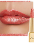 Oulac Coral Pink Lipstick for Women with Metallic 3D Shine Lightweight Hydrating Formula, High Impact Lip Color, Vegan Beauty, Full Coverage Lip Makeup, Christmas Gifts for Women, Nemo Go Home(06)
