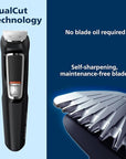 Norelco Philips Multi Groomer All-in-One Trimmer Series 3000-13 Piece Mens Grooming Kit for Beard, Face, Nose, Ear Hair Trimmer and Hair Clipper - NO Blade Oil Needed, MG3740/40