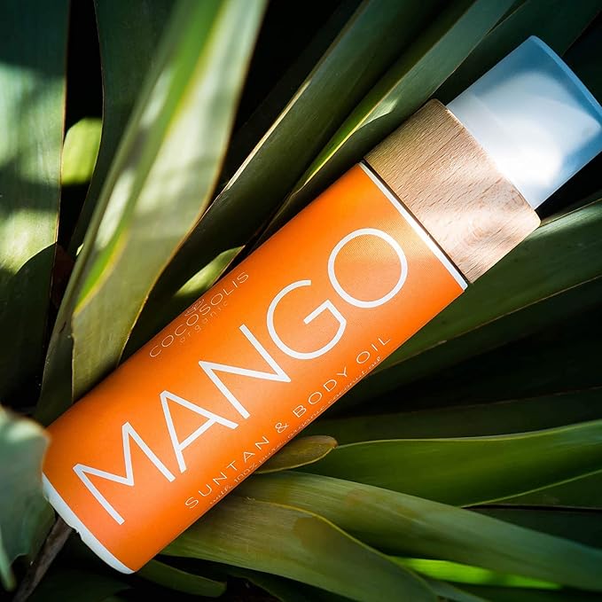 COCOSOLIS MANGO Tanning Accelerator XL - Organic Tanning Oil with Vitamin E & Mango Scent for a Fast Intensive Tan - Tanning Enhancer for a Rich Chocolate Tan (6.76)