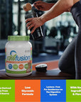 Rawfusion- Vegan Protein Powder, Natural Chocolate - 30 Servings, 21g of Plant Based Protein, Low Net Carbs, Non-Dairy, Gluten/Lactose Free, Soy Free, Kosher, Non-GMO, 2lbs Pound