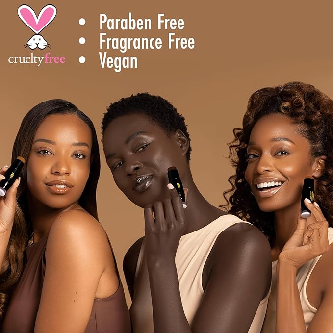 Black Radiance Color Perfect Foundation Stick with Soft Brush Applicator Duo – Buildable, Blendable Versatile Pigment-Rich Formula - Chocolate Dipped