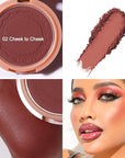 Oulac Plummy Brown Blush Makeup Powder| Rich Color 4.8g