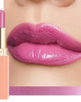 Oulac Moisture Mauve Pink Lip Gloss - 2 in 1 Shimmer Lipstick & Lip Balm, Long Lasting Hydrating, Juicy & Glossy finish, Smooth for Dry, Cracked and Chapped Lips, Vegan 2.2g/0.07oz (S04)