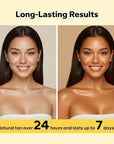 Facial Self Tanning Drops (1 Fl Oz), Tanning Drops for Face & Body, Gradual Bronzing Effect, Lightweight Tanner for Sensitive Skin, Natural Sun-Kissed Glow, Dark Shade