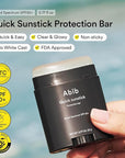 Abib Quick Sunstick Protection Bar SPF50+ 0.77 oz / 22 g (Glowing) | Korean Suncreen Stick Suncare Sunblock, No Whitecast, Protector Solar Barra, Centella Asiatica Extract, Aloe Extract