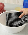 Exfoliating Washcloth [Made in Japan] Extra Long Exfoliating Towel Special Texture Makes Fluffy Foam Lather, Back Scrubber, Dead Skin Cell Remover, Loofah for Women and Men (2pcs Set(Black, Red))