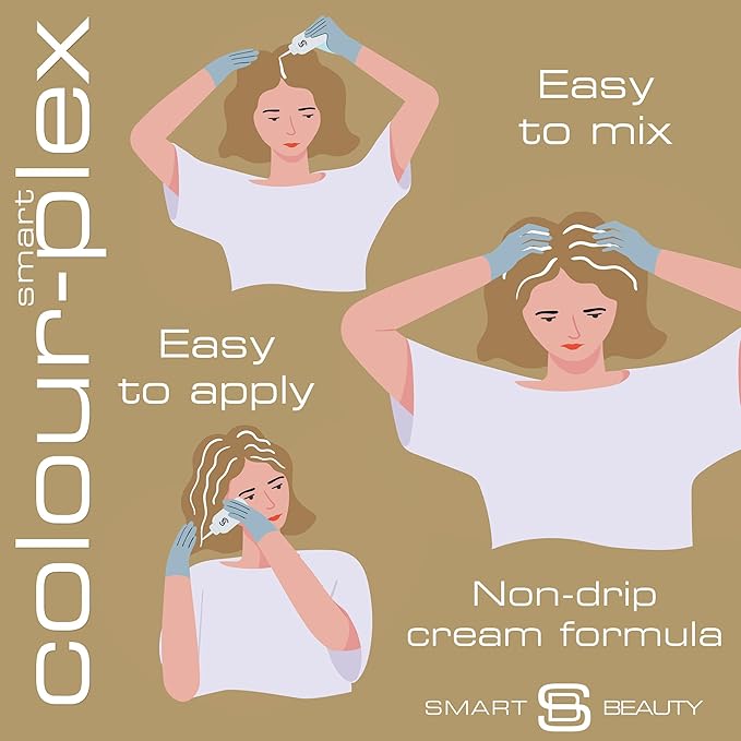 Smart Beauty Platinum Blonde Hair Dye Permanent, with Plex Anti-Breakage Technology that Protects Rebuilds Restores Hair Structure, Permanent Hair Colour, Bleach Hair Dye, Vegan, Cruelty Free