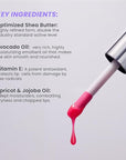 Wonderskin Lip Oil Rehab Serum - Tinted Lip Oil for Women, Hydrating, Moisturizing, and Non-Sticky Red Tint Serum for Dry Lips (Amour)