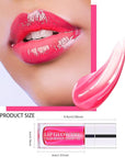 Hydrating Plumping Lip Glow Oil,Shine Tinted Lip Gloss,Glow Reviver Lip Oil,Long Lasting Moisturizing Clear Lip Plumper Oil Tint for Lip Care Dry Lips,Women's Day Makeup Gift ( (#007 Raspberry Red)