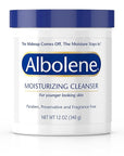 Albolene Face Moisturizer and Makeup Remover, Facial Cleanser and Cleansing Balm, Beta Carotene Fragrance Free Cream, 12 oz