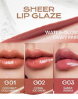 Mistine Lip Gloss Thai latte Long Lasting Lip Glaze Non-sticky Lip Tint Gloss with 1% Peptide Glossy Finish G03 Samui Geisha 0.1oz 1 Count