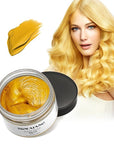 Temporary Hair Color Wax - 4.23 oz Instant Cream Pomade for Party, Cosplay, and Easy Cleaning (1, Gold)