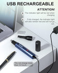 AHHFEI Nose & Ear Hair Trimmer, 5 in 1 Rechargeable USB Trimmer for Men & Women, Painless & Easy Cleansing, Blue
