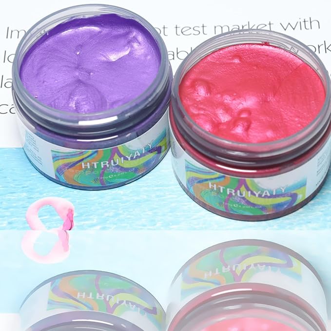 Temporary Purple Hair Color Wax,Natural Hair Spray Color Washable For Kids Women Men For Dark Light Hair Hairstyle Cosplay Halloween Party Christmas Diy Hairstyle
