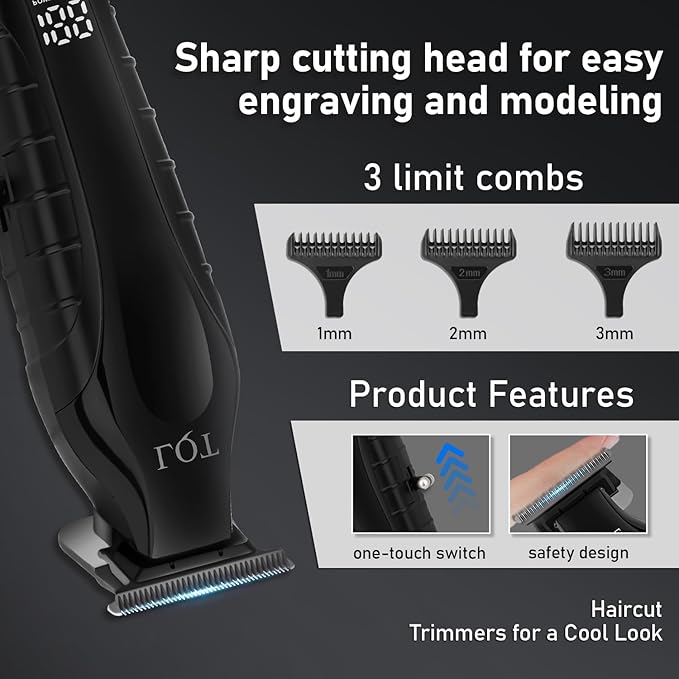 Hair Clippers for Men, Hair Trimmer, Beard Shaver Set for Men, Electric Cordless Barber Clipper Beard Trimmer, Rechargeable Fade Clipper Hair Cutting Kit