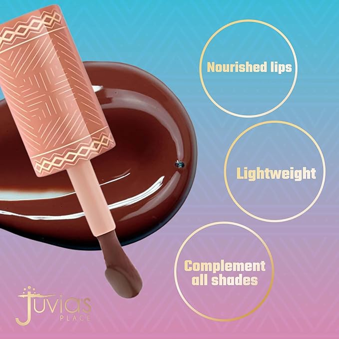 Juvia's Place Nubian Earth Lip Reflect Lip Gloss Meroe - Non-sticky Lip Makeup, Hydrating, Tinted Lip Gloss, Shine & Glow Lip Makeup, Beauty & Personal Care Products for Lips