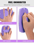 Zinc Infused Silicone Body Scrubber for Shower,Food-Grade Handheld Cleansing Skin Brush, Gentle Exfoliating and Lather Well - Purple
