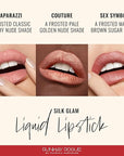 Runway Rogue Silk Glam Liquid Lipstick Lip Trio, Long Wear Frosted Liquid Lipstick Pack, (‘Paparazzi’, ‘Couture’, ‘Sex Symbol’)