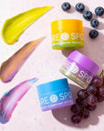 3-in-1 Dual-Color Sleeping Lip Mask Set – Blueberry, Grape & Lemon | Hydration & Repair for Dry Cracked Lips, Infused with Grape Seed Oil and Citrus Extracts for Rejuvenates Lips, 1.26 Fl Oz