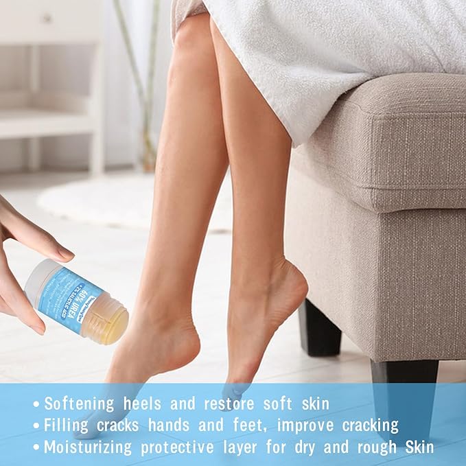 Urea Cream 60% with 2% Salicylic Acid Foot & Hand Cream Stick - Repair Balm for Cracked Hands, Elbows, Knees, Feet & Heels, Calluses and Exfoliation, Hydrates & Softens Dry Skin, 1.41 oz (1)