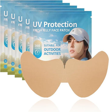 5 Pairs UV Protective Face Patch, Sunscreen Face Patch for Eye Golf Sunscreen Patches Moisturizing Sunl Protection Stickers for Summer Outdoor, Outdoor Sports Golf Accessories