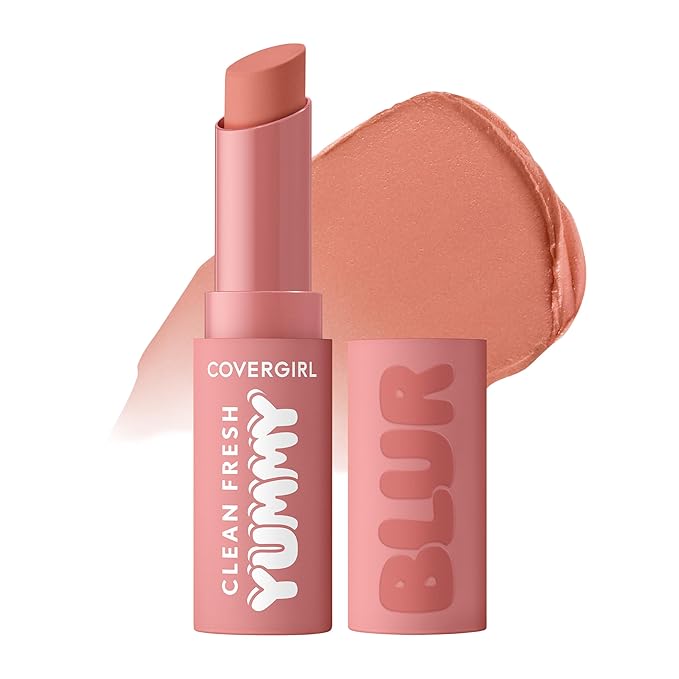 COVERGIRL Clean Fresh Yummy Blur Lipstick, Blurring Effect, Matte Lip Color, Sweet Pomergranate Flavored, Vegan Formula - 240 Blur the Lines (Light Rosy Beige)