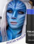 CCbeauty Royal Blue Face Paint Stick, Face Painting Kit, Full Coverage SFX Makeup Foundation, Professional Non-Toxic Body Paint for Halloween Costume Cosplay Party, Avatar, Mystique, Smurf Makeup
