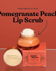 Poppy & Pout Pomegranate Peach Jumbo Lip Balm | All Natural Lip Balms & Moisturizers | Hydrates with Beeswax, Vitamin E, Organic Coconut Oil | Cruelty-Free | Lip Balm in Recyclable Cardboard Tube