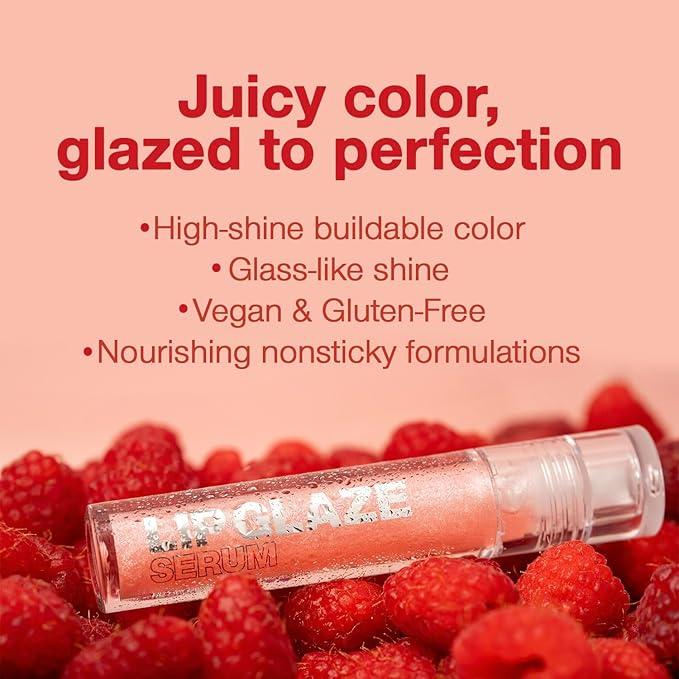 Palladio Lip Glaze Serum, Hydrating Lip Gloss with Peptides & Hyaluronic Acid for Plump, Smooth, and Nourished Lips – Vegan, High-Shine, Non-Sticky Finish (Blush Brulee)