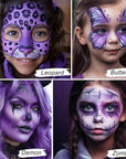 UCANBE Purple Face Body Paint Makeup Foundation, Professional Blendable Cream Greasepaint, Non-Toxic Face Paint Kit for Halloween Parties, Mermaid SFX Makeup, Ursula Widowmaker Dabi Costume & Cosplay