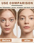 Magic Minerals Airbrush Foundation Full Coverage Foundation for Smooth Nude Finish,Moisturizing Airbrush Flawless Setting Spray Waterproof with Brush and 2 Powder Puffs (05 Nude)