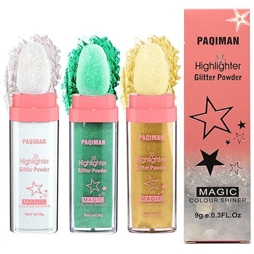 Glitter Powder Highlighter Makeup, Body Brightens the Natural (3 Colors(1#.4#.5#))
