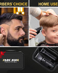 FADEKING® Professional Hair Clippers for Men - Cordless Beard Trimmer for Men, LCD Display Hair Clippers and Trimmer Set for Barber Haircut & Mens Grooming with Travel Case(Black)