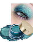 Oulac Teal Eyeshadow Green Glitter Eyeshadow Highly Pigmented Eye Shadow Waterproof & Long Lasting for Women with Moisturizing Formula. Multi-use for Highlighter. 6g (14)