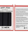 Olivia Care Activated Charcoal Cedarwood Bar Soap 3 Pack Set 100% Natural & Organic – For Face & Body - Deep Clean, Exfoliate, Moisturize & Hydrate - Amazing Masculine Fragrance - 3 X 5 OZ