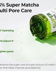 SOME BY MI Super Matcha Pore Tightening Serum - 1.69Oz, 50ml - Made from Match Water for Sensitive Skin - Skin Moisturizing and Purifying Effect - Blackheads, Sebum and Pore Care - Korean Skin Care