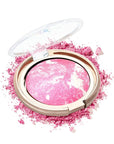 Baked Powder Blush, Glow Marbleized Blush Powder Palette,Lightweight Shimmery Facail Blusher for Face Cheeks,Eyeshadow & Highlight,Makeup Gift for Women rubores de maquillaje(0.49Ounce)-02
