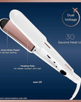 Conair Double Ceramic Flat Iron, 1 1/2-inch , White