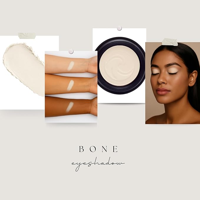 Gabriel Cosmetics Eyeshadow (Bone - Ivory/Neutral Matte), 0.07 oz, Natural, Paraben Free, Vegan,Gluten free,Cruelty free,No GMO,Velvety and Smooth matte finish, with Sea Fennel,for all skin types