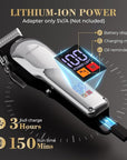 PRITECH Barber Hair Clippers for Men, Professional Barber Clippers and Trimmer Set, Mens Cordless Hair Clippers for Barbers Haircut Kit