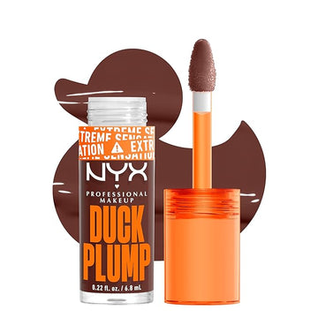 NYX PROFESSIONAL MAKEUP Duck Plump High Pigment Plumping Lip Gloss with Spicy Ginger, Vegan Lip Makeup - Twice The Spice (Spiced Red)
