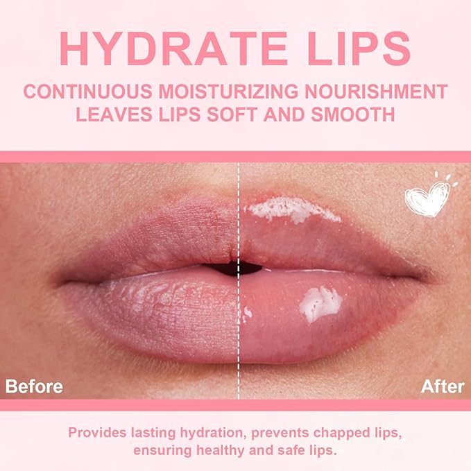 6pcs Lip Gloss Oil Set, Mini Hydrating Lip Glow Oil Lip Gloss, Lipgloss Lipoil Set for Women Girls Teens, Tinted Plumping Fat Lip Oil Lip Balm for Dry Lips Nourishing (SET A)