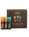 Jumbo Lip Balm Gift Set (3-Pack, Retro Surf) | Poppy & Pout All Natural Lip Balms & Moisturizers | Hydrates with Beeswax, Vitamin E, Organic Coconut Oil | Cruelty-Free | Recyclable Cardboard Tube