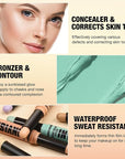 LANGMANNI Multi-Use Face Contour Stick,Highlighter & Concealer Stick,