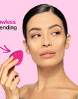 wet n wild Makeup Sponge - Low Product Absorption for Streak-Free Application, Effortless Blending Beauty for a Smooth Professional Looking Finish, Cruelty-Free & Vegan-Pink