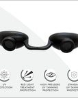 Super Sunnies EVO FLEX Flexible Tanning Bed Goggles Red Light Therapy Eye Protection UV Glasses, FDA Compliant - 4 Pack