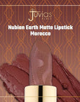 Juvia's Place Nubian Earth Matte Lipstick Morocco - Hydrating, Long-lasting, Richly Pigmented Lip Makeup, Creamy Lipstick with Matte Finish, Beauty & Lip Care Product