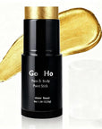 Go Ho Metallic Gold Face Body Paint Stick,Washable Face Paint Gold Eye Black,Non-toxic Cream Body Paint for Halloween Costumes Cosplay SFX Makeup