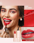 Oulac Lipstick & Lipliner Set 3PCS High Impact Lipcolor with Moisturizing Formula, Vegan Beauty, Full-Coverage Lip Color, Gift Lipstick for Women, LL08+02+PG02